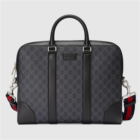 gucci leather shirt case|Gucci web Gg Supreme briefcase.